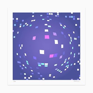 Composición Dadodu - violeta - Impresión Giclée original - 2010