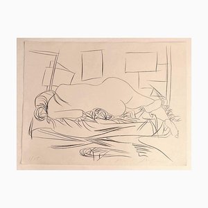 Pericle Fazzini - Nude - Original Lithograph on Paper - 1970s