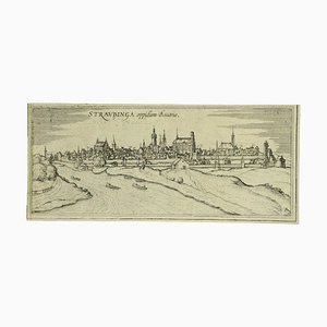 Franz Hogenberg - View of Straubing - Etching - Late 16th Century