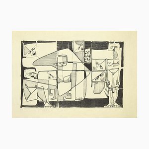 Luigi Cipallone - Composition - Original China Ink - años 70
