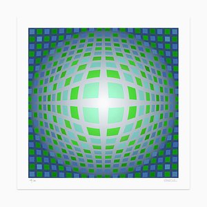 Dadodu - Green Composition - Original Giclée Print - 2010