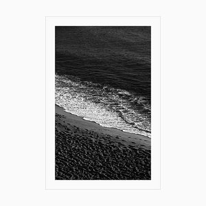 Black and White Giclée Print of Sandy Shore with Foam, Classy Black and White, 2021