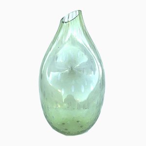 Green Glass Vase, Italy, 1990s