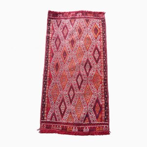 Geometrical Turkish Handmade Anatolian Kilim Rug, 1970s