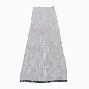 Alfombra Kilim Runner vintage tejida a mano, años 70