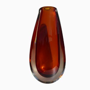 Vase Scarabeo Rouge par Gino Cenedese, 1990s