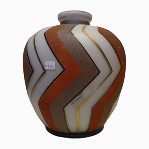 Glass Vase by H. Vermont for Scailmont, Belgium, 1920s