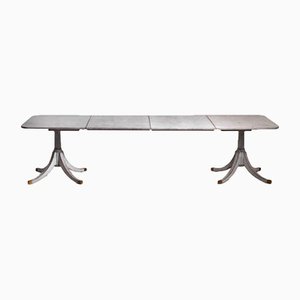 Table à Deux Piliers avec Deux Pieds et Pieds en Laiton