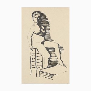 Unknown - Nude - Original China Tinte - 1950 Ca