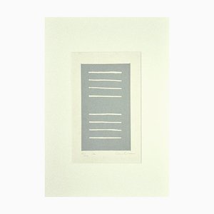 Gravure Inconnue - Composition - Gravure à l'Eau Forte sur Papier - 1970