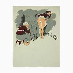 Unknown - Oh Ma Mére - Original Screen Print - Early 20th Century