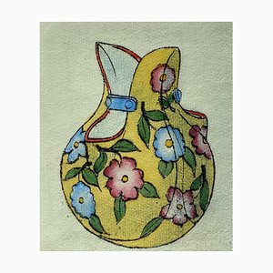 Unknown - Vase en Porcelaine - Encre de Chine Original et Aquarelle - 1890s