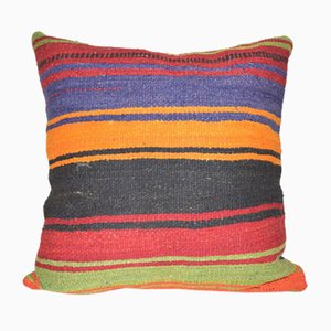 Striped Wool Kilim Pillow Cover