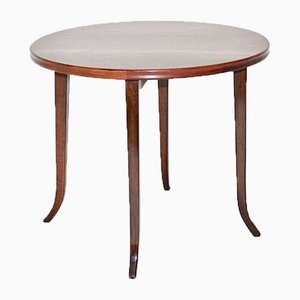 Art Deco Round Walnut Beech Side Table by Josef Frank, 1930s