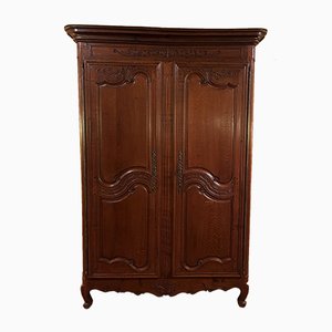 Louis XV French Oak Wardrobe, 18th-Century