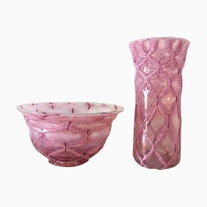 Murano Vases by Vittorio Zecchin for A.V.E.M., 1930s, Set of 2