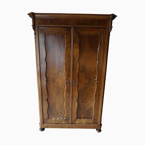 Handmade Solid Wood Cabinet with Floral Carvings
