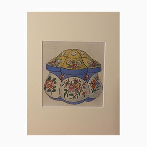 Unknown - Porzellanvase - Originale Tinte & Aquarell aus China - 1890er