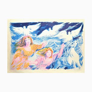 Aligi Sassu - Sirenen - Original Lithographie - 1975