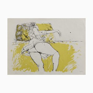 Litografía original Sergio Barletta - Nude - años 80