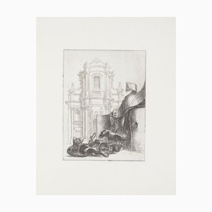 Riccardo Tommasi Ferroni - Baroque Rome - Original Etching - 1965