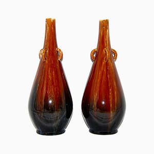 Ovoid Vases from Boch Frères, Set of 2