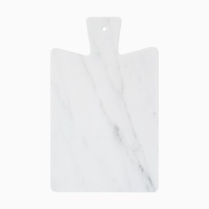 Tabla de cortar grande de mármol de Carrara blanco de Fiammettav Home Collection