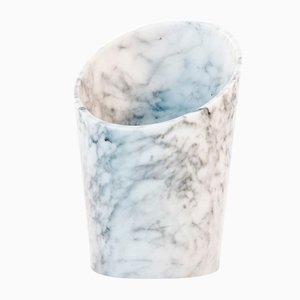 Single Glacette in White Carrara Marble from Fiammettav Home Collection