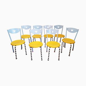 Postmodern Chairs in the style of Michele De Lucchi, 1980s, Set of 8