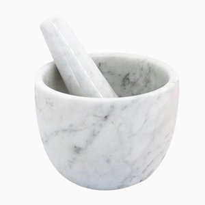 White Marble Mortar from Fiammettav Home Collection