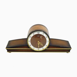 Mid-Century Varnished Wooden Clock from FFR