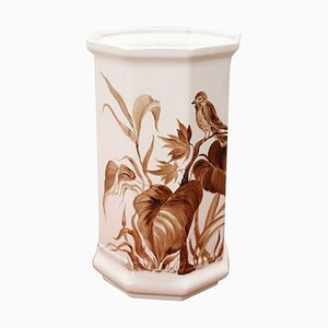 Handbemalte Italienische Keramikvase, 1980er