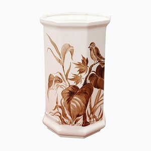 Italian Hand Painted Ceramic Vase, 1980s