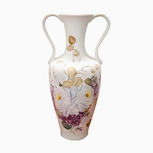 Handbemalte Italienische Keramikvase, 1980er