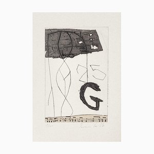 Tommaso Cascella - Notes de Musique - Gravure et Collage Originale
