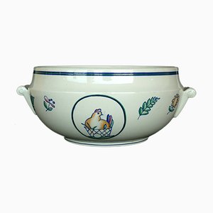 Italian Pottery Bowl by Giovanni Gariboldi for San Cristoforo Ginori, 1930s