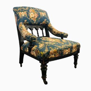 Small Victorian Ebonised Armchair, 1880s
