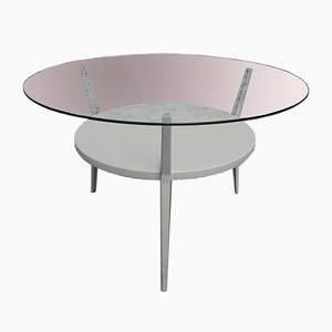 Mesa de centro con tablero de vidrio de Friso Kramer para Ahrend De Cirkel, 1959