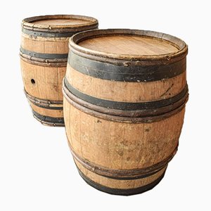 French Burgundy Barrels, 1920s, Set of 2