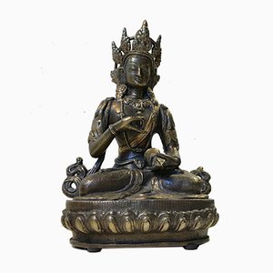 Antique Tibetan Vajrasattva Buddha in Bronze