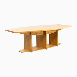 Architectural Ash Dining Table, 1980s