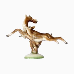 Italian Art Deco Fawn Figure from Gennai, 1930s