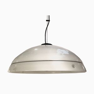 Lámpara de techo Incalmo vintage de vidrio opalino negro de Lino Tagliapietra para Effetre