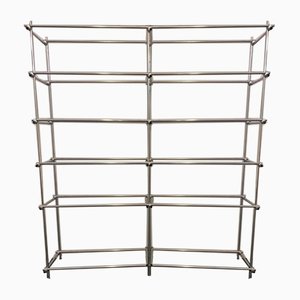 Shelf in Tubular Chrome with Metal Clamps from S.B.E., 1960s