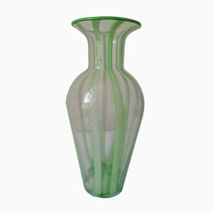Jarrón de cristal de Murano verde