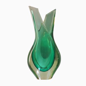 Jarrón de cristal de Murano Sommerso, años 50
