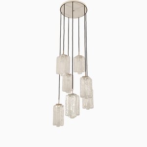 Large Ice Glass Granada Cascading Chandelier from Kalmar