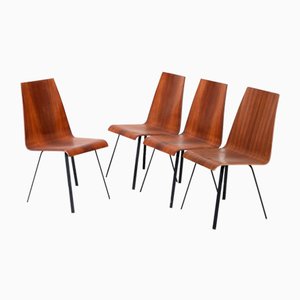 Scandinavian Hardwood Dining Chairs from Glyngøre, 1960s, Set of 4