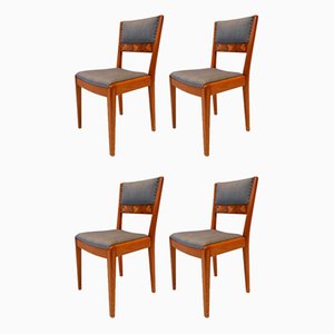 Vintage Swedish Grace Dining Chairs, Set of 4