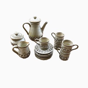 Coffee Set by Marius Besson, 1970s, Set of 15